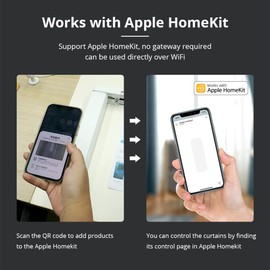 Smart Curtains System, Electric Curtain Track Works with Apple Homekit, Automatic Curtain Opener with Electric Curtain Tracks, Compatible with Alexa Google Home Apple Home (3.1M (122 inch))