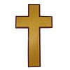 Plastic Cross Solid Crucifix Christian Burgundy Gold