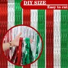 3 Pack Christmas Foil Fringe Curtains, 3.3 x 6.6 ft