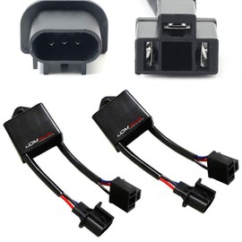 iJDMTOY H4-To-H13 Compatible With Jeep Wrangler JK Anti-Flicker Decoders Fit Any 7-Inch Round LED Light Systems