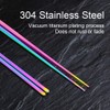 Stainless Steel Chopsticks Reusable Multicolor Lightweight 304 Metal Chopsticks Dishwasher
