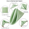 Counfeisly 16 Pack Square Satin Dinner Napkins, 17x17 Inches Silky