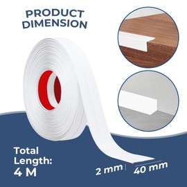 Storystore Wall Corner Protector Moulding Trim 1.6 in x 13 Ft,Peel and Stick Corner Moulding Trim, Self Adhesive Corner Guards Edge Protector for Wall Edge Corner, Countertop,White