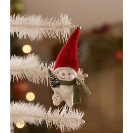 Michelle Allen Red Stocking Cap Snowman Christmas Ornament