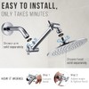 G-Promise 5.8 Inch All Metal Shower Head Extension Arm, Adjustable