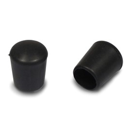 Ajile Round Rubber Foot Caps Black for Protection and Good Finishing of the Pipe with 12 mm External Tube - Pack of 16 - EVX112x16