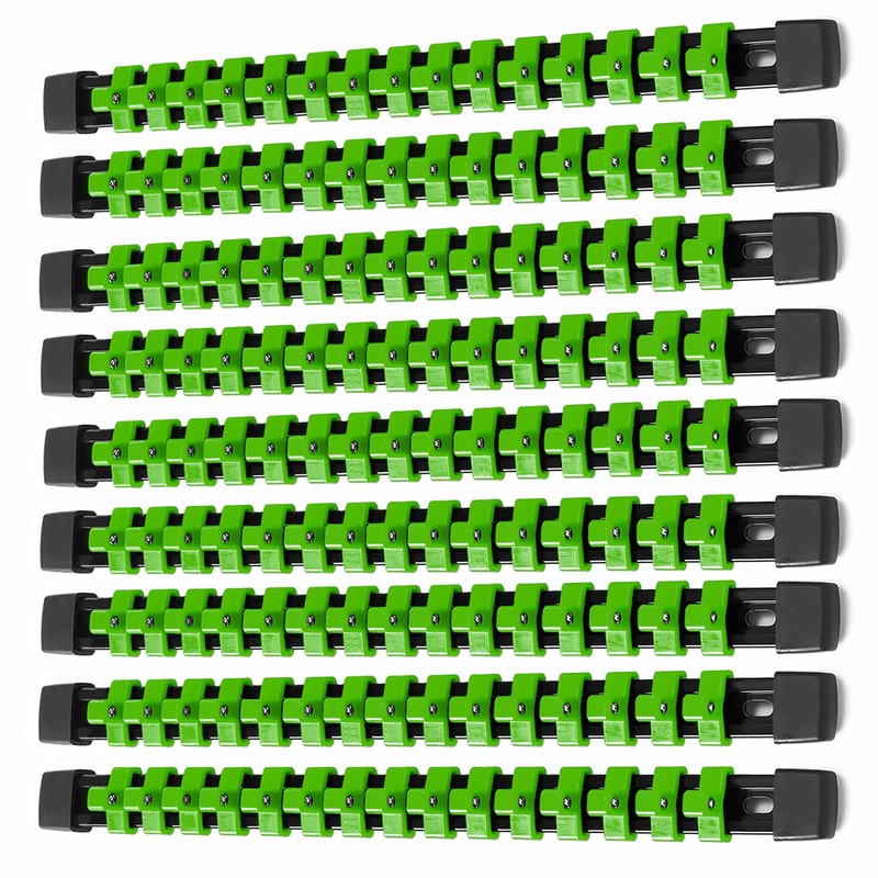 ALOANES 9PC ABS Socket Organizer, Socket Rails Fit 3/8 inch