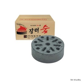 Jangteo Charcoal 1P-H/grill/fireplace/light charcoal/hole charcoal/briquette/charcoal 5ea