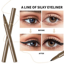 Waterproof Liquid Eyeliner Pen - Felt Tip Eyeliner Pen Black Brown Liquid Eyeliner Pencil, Smudge Proof Eyeliner (Eye bags)