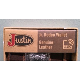 Justin NEW Justin Jr. Rodeo Wallet Genuine Leather And Suede RFID  (24010481W3)