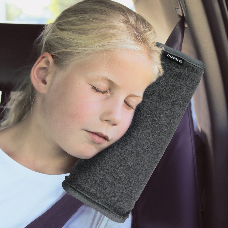 Dooky Seatbelt Pillow Dark Grey Cushion for the Seat Belt,