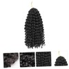 Mikinona Natural Crochet Braids Hair Extensions 30pcs Set Black Wig