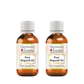 Greenwood Essential Pure Nirgundi Oil (Vitex negundo Linn) (Pack of Two) 30ml X 2 (2 oz)