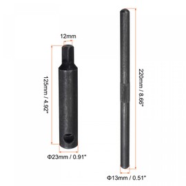 uxcell Lathe Chuck Wrench, 12mm Square Head Key Spanner Tool for CNC Router Engraving Milling Machine (L125x220mm)