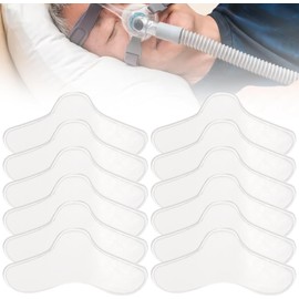 12 almohadillas para la nariz, almohadilla de gel nasal lavable que se puede recortar, material flexible diseñado para uso repetido, apto para la mayoría de las máscaras.