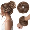 TESS Real Human Hair Bun Elastic Easy Scrunchies Hairpiece Updo
