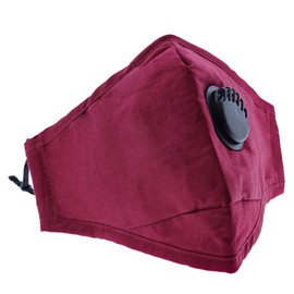 Zac's Alter Ego Non Medical Plain Breathable Cotton Face Mask with Valve & 2 Filters