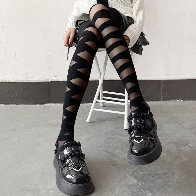 LIMSE Black and White 2-piece Set, Bandage, Tights, Lolita, Gothic