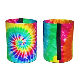 GYLILI Colorful Tie Dye Car Trash Can Leak Proof Hanging Waterproof Garbage Can Multipurpose Trash Bin for Car SUV Front Seat Headrest Collapsible and Portable Storage Pocket