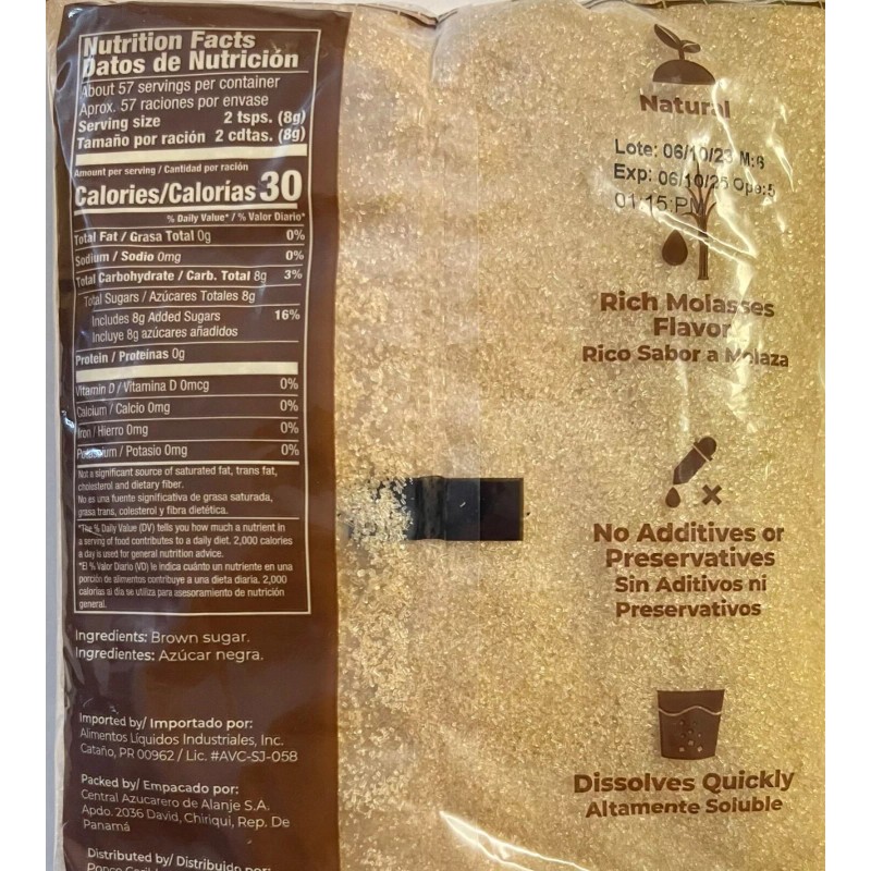 Dulce Caña Brown Sugar (Azucar Negra) Pure Cane Sugar 4