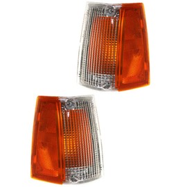 For Mazda B2200/B2600 1986-1993 Corner Light Driver and Passenger Side | Pair | Clear & Amber Lens | Replacement For MA2550101, MA2551101 | UB3951100A, UB3951090A