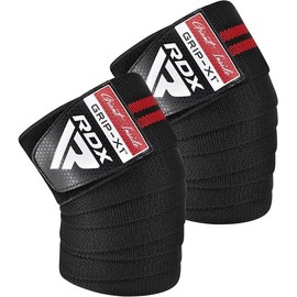 RDX - Par de rodilleras para levantamiento de pesas, correas elásticas para gimnasio, entrenamiento, fitness, sentadillas, levantamiento de potencia, 