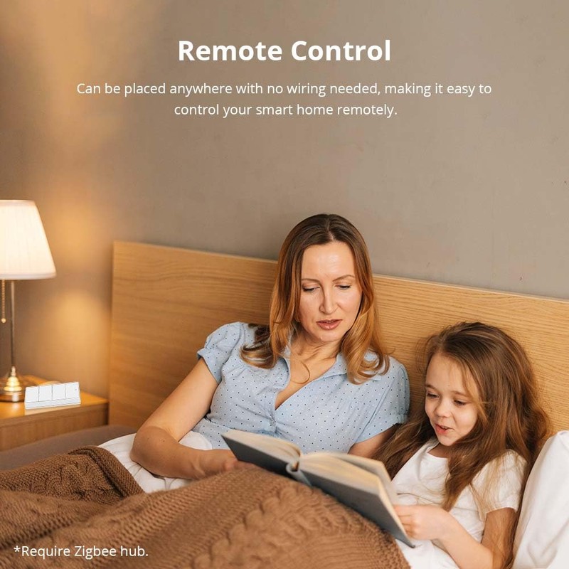 Wireless Zigbee Smart Button, 4-Way Remote Control Button Switch for