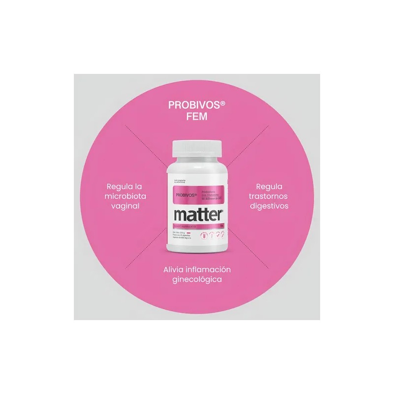 Matter Probivos Probióticos Con Glutamina 30 Caps Sabor Sin Sabor