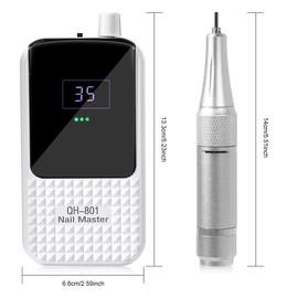 Electric Nail Drill Machine, 1 Box 45000RPM Rechargeable Nail Sander for Gel Nails Polishing for Home Manicure, Nail Supplies