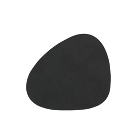 Lind DNA Nupo Glass Mats, Leather, Black, 11 x 0.2 x 13 cm,