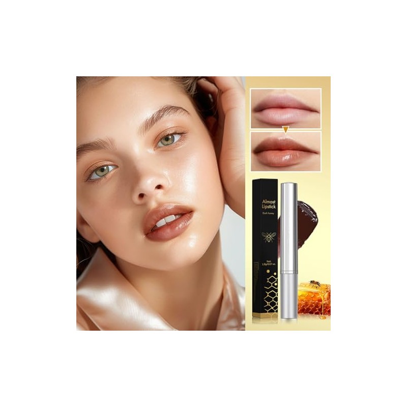 2PCS Hydrating Honey Lipstick，Sheer Tinted Lip Balm for All Skin