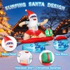 Gardentime 6.5FT Christmas Santa Claus Inflatables Outdoor Decoration Surfing Santa