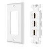 CE Compass HDMI Wall Plate (3 Port, White) HDMI Socket