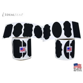 IDEALSEAL New Chalkboard Labels 3.5"×2" Pack of 432 Stickers -12 Different Shapes Per Roll - 10 Rolls