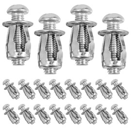 EMVANV 20 PCs Hollow Door Anchors,Hollow Metal Cavity Fixing Hollow Wall Anchors for Aluminium Cladding Sheet Steel Pipe, Iron Sheet and Hollow Plastic Sheet(Silver)