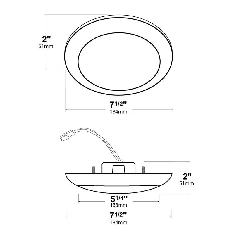 NICOR Lighting 5/6-Inch Dimmable 900-Lumen 4000K LED Surface Mount Retrofit