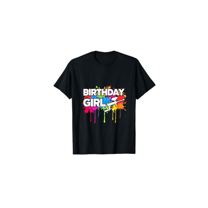 Paintball Girl Girl Equipment Birthday Party T-Shirt