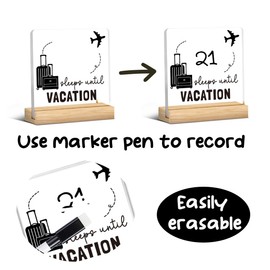 Vacation Countdown Office Desk Decor for Women Men Acrylic Sign Gifts for Manager Coworker Friend Employee Colleagues Gift Funny Home Office Sign Accessories Desk Decor