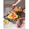 Stainless Steel Paella Pan with Red Handles (22 cm for