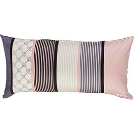 Joop! Mako Satin Bed Linen Cornflower Stripes, Deep Rose, 40x80