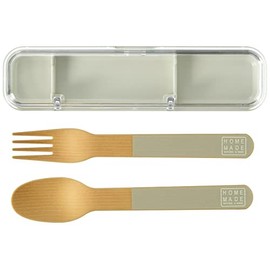 HOME MADE Wood Grain Cutlery Set, Gray 4776944