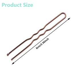 U Shaped Hair Pins,hair pins,100 Pcs Hair Pins for Women Girls,Waved Hair Pins,for Girls Women Hair Wash and Hair Styling(Brown)