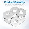 sourcing map 6 Pcs 5/8" Fender Washers 1-3/4" OD, 304