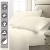 400 Thread Count Cotton Twin Sheets Set Ivory, 100% Long