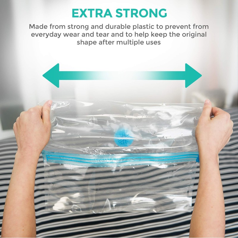 FiNeWaY Reusable 8 Vacuum Storage Bags Space Saving Clothes Bedding