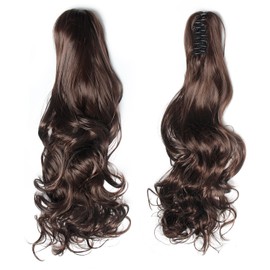 24 Inch Claw Clip Ponytail Extension Long Wavy Hair Extensions Jaw Pony Tail Curly Synthetic Hairpiece for Women