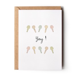 Yay New Owner Card, First Car Congratulations Card, New Home or New office Card (Premium Quality Card, Handmade)