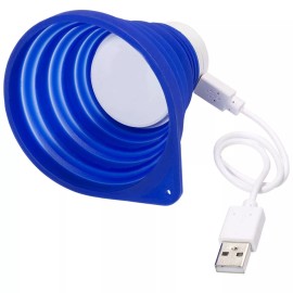 X-Horn Portable Bluetooth Speaker, Collapsible Silicone Cone Amplifies Sound - Blue