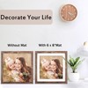 ORIVAN 10x10 Picture Frame Wood Display Picture 8x8 with Mat
