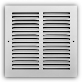 Everbilt 10 in. x 10 in. Steel Return Air Grille in White E17010X10